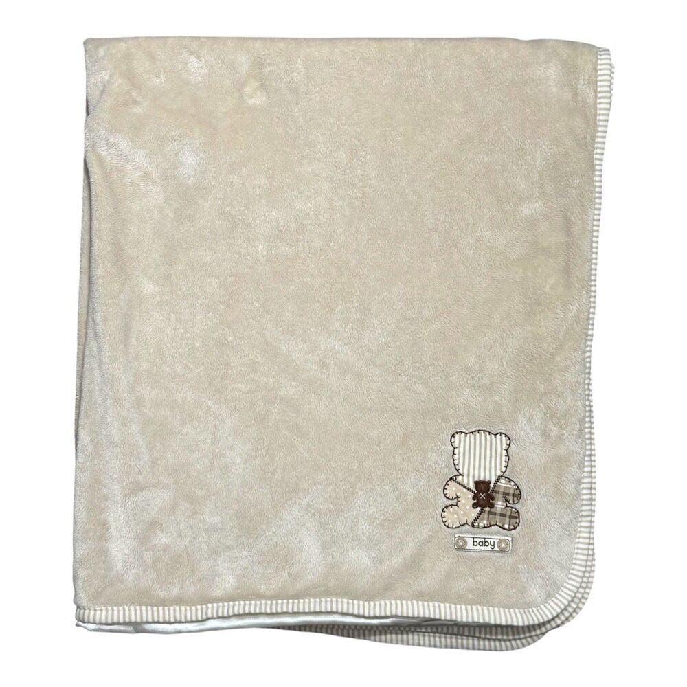 Carter's One Size Snoozysnug Baby Blanket Patchwork Teddy Bear